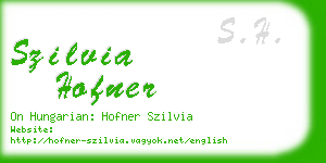 szilvia hofner business card